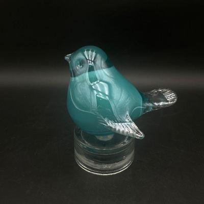 Glass Bird Figurine with Built-In Light