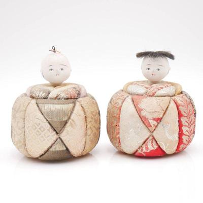 Handmade Japanese Kimekomi Wood Baby Dolls