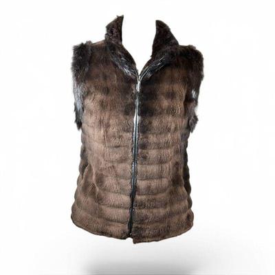 Feraud Paris Fur Vest with Zipper Closure