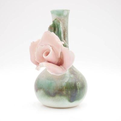 Vintage Lora Aileen Ceramics Drip Glazed Vase