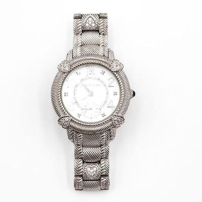 Judith Ripka Sterling and Stainless Steel Wristwatch