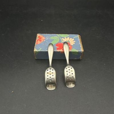 Metal Salt and Pepper Shakers in Decorative Box