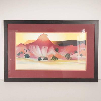 Framed Art Print "Hills And Mesa To The West" Georgia O' Keeffe 1945