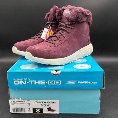 Skechers On-the-Go City 2 Wine Shoes, Size 8