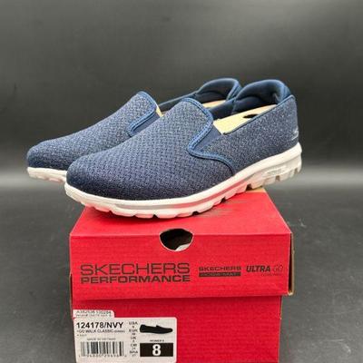 Skechers Performance Slip-On Shoes, Navy, Size 8