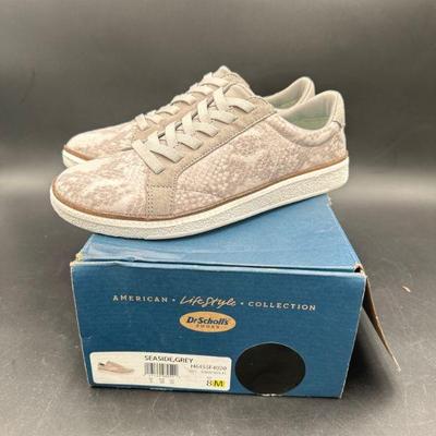 Dr. Scholl’s Grey Lace-Up Sneakers, Size 8