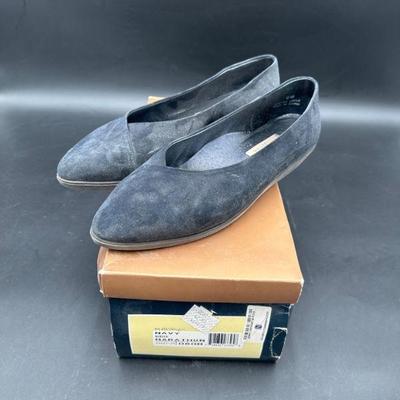 Suede Slip-On Shoes with Original Box, Size 8