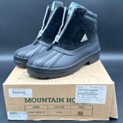 Mountain Horse Black Winter Riding Boots, Size 6