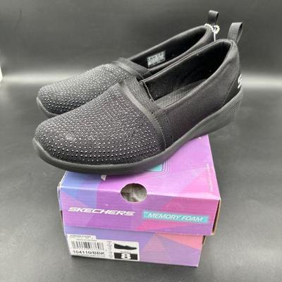 Skechers Black Slip-On Shoes with Memory Foam