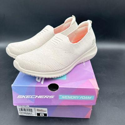 Skechers Slip-On Memory Foam Sneakers, Size 8