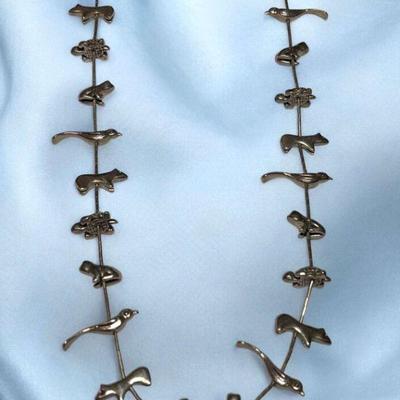 Silver fetish bead necklace