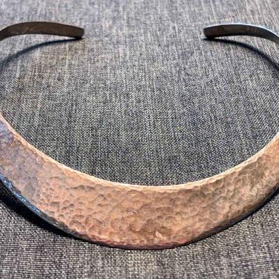 Sterling mws” signed choker necklace