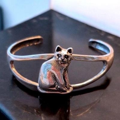 Ott sterling cat bracelet