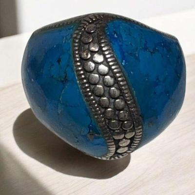 Nf” stamped sterling statement ring