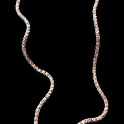 Milor italy sterling diamond cut spiral chain