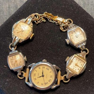 Watch face link bracelet