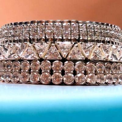 Trio of sterling bracelets