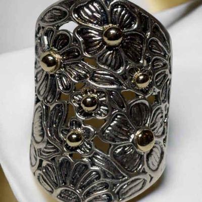Isreal sterling gold ring by “noy li”