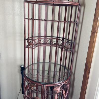 Traditional Iron & Glass Birdcage Wine Rack