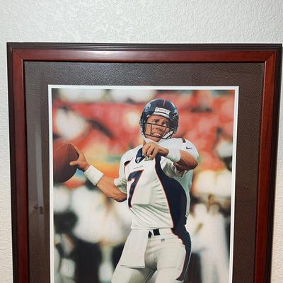 John Elway Football Matted Large Photo