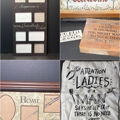 Kitschy Wall Decor, Frames & Tea Towels