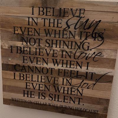 Reclaimed Wood Holocaust Art Writing
