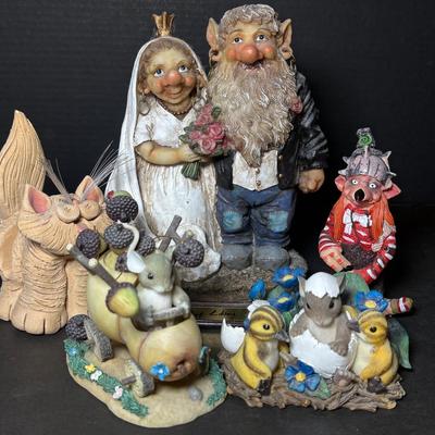 Fitz & Floyd Charming Tails, Vintage Troll Mature Bride & Groom by Rolf Lidberg & Pence PotteryKitty