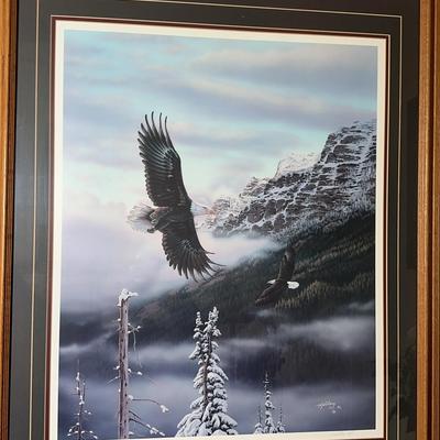 Rick Kelley Spirits Of The Free Signed Numbered Eagle Litho