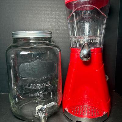 Nostalgia 64-Ounce Margarita & Slush Maker & 2 Gallon Glass Beverage Dispenser