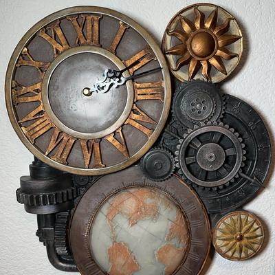 Toscano Gears Of Time Sculptural Wall Clock