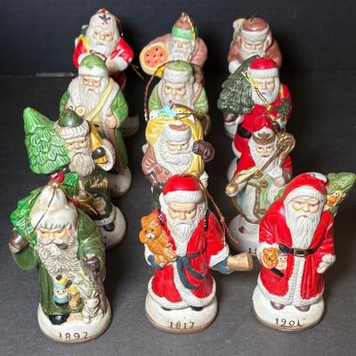 Santa Clause In Different Centuries, Set Of 12