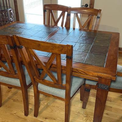 Stone Top Rustic Dining Table 