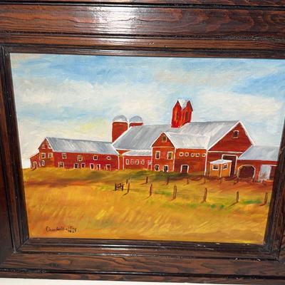 Charles Wretling Pennsylvania Barn Oil Painting