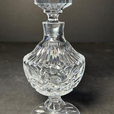 Waterford Lismore Tall Footed Crystal Perfume Bottle & Stopper