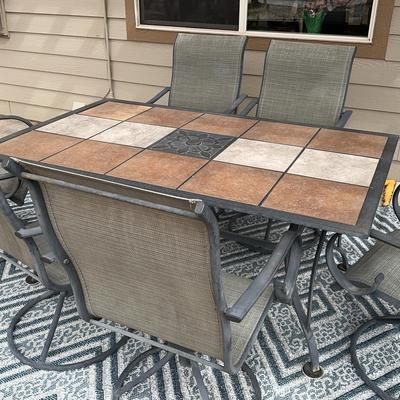Tile Top Patio Table & Chairs