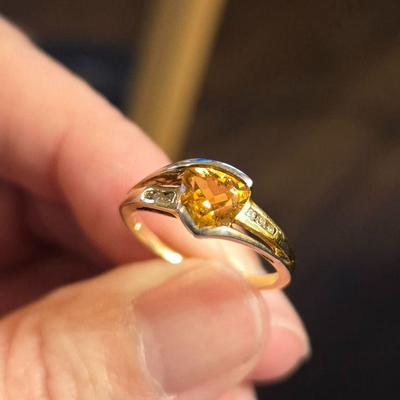 Yellow Topaz Ring