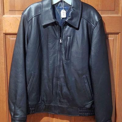 Tommy Hilfiger Mens Leather Jacket Size S