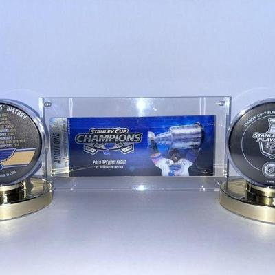 STL Blues Stanley Cup Commemorative Puck & Memorabilia