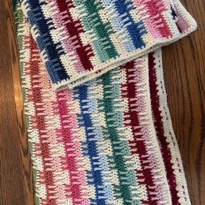 Multi colored towel and wash cloth