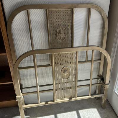 Gold painted twin bed frame