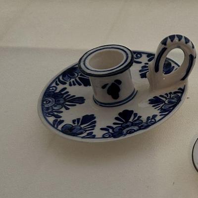 Blue pattern candle holder