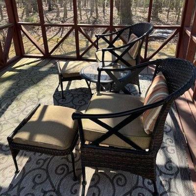 Wicker outdoor patio set 2