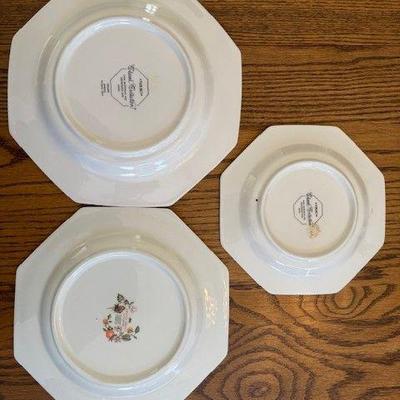 Set of 3 octagon shaped fruit plates brand