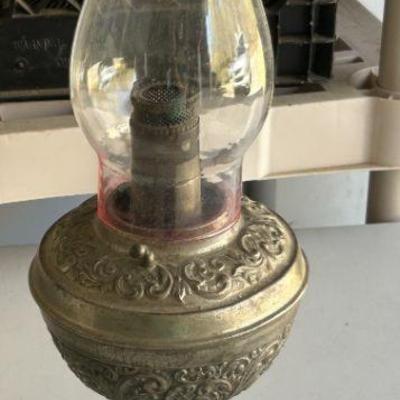 Brass oil lamp