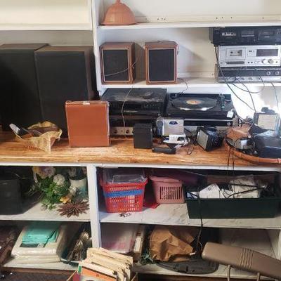 Vintage music components, old cameras, etc
