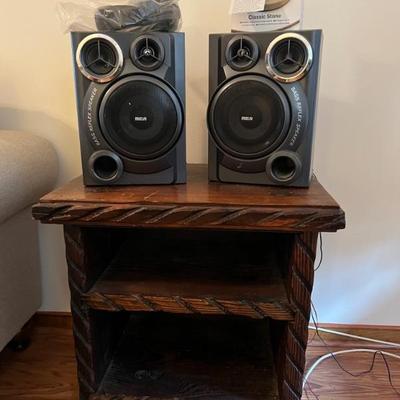 Electronics and end table. (there are 2!)