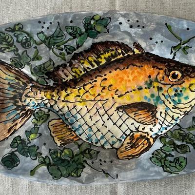 Ron Korczynski Handmade Ceramic Fish Platter