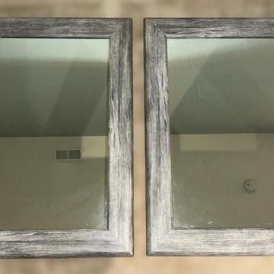 Two Brandt Wood Framed Mirrors 
