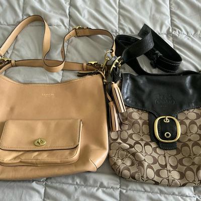 Coach Crossbody Handbags Leather And Signature Canvas 