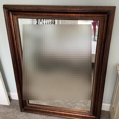 Large Ornate Galway Crackle Bronze Mirror